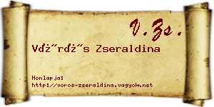 Vörös Zseraldina névjegykártya